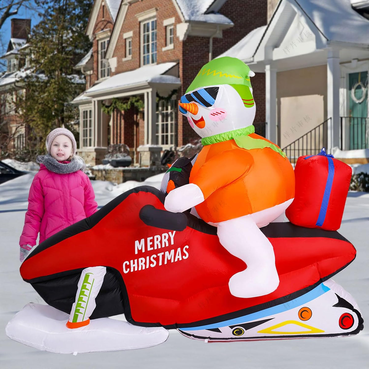 8 FT Christmas Inflatable Santa Outdoor Yard Decoration with LED Lights