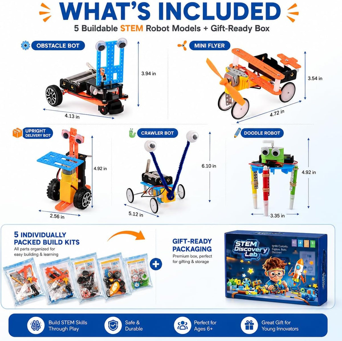 Young Inventor Robot Lab – Build 5 STEM Robots, Ages 6–12
