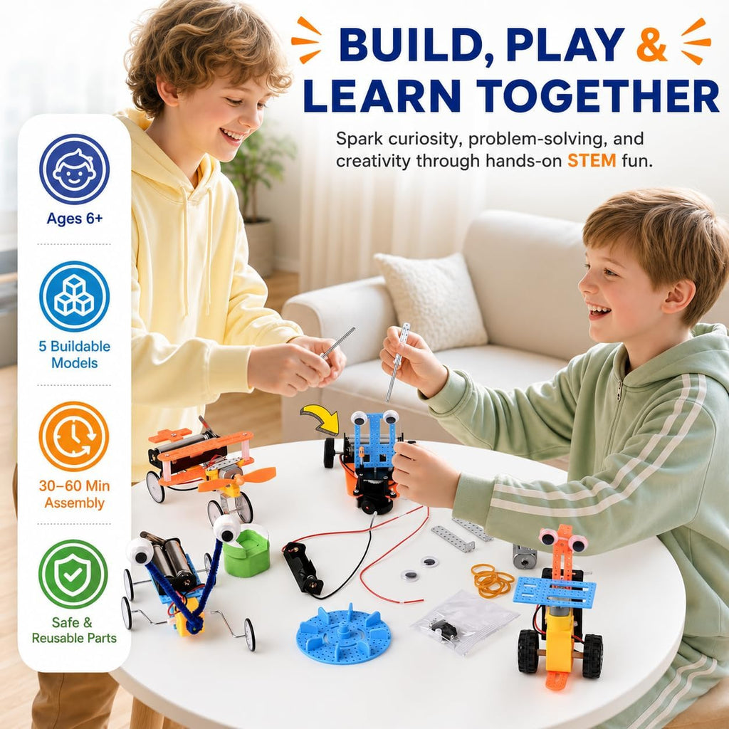 Young Inventor Robot Lab – Build 5 STEM Robots, Ages 6–12