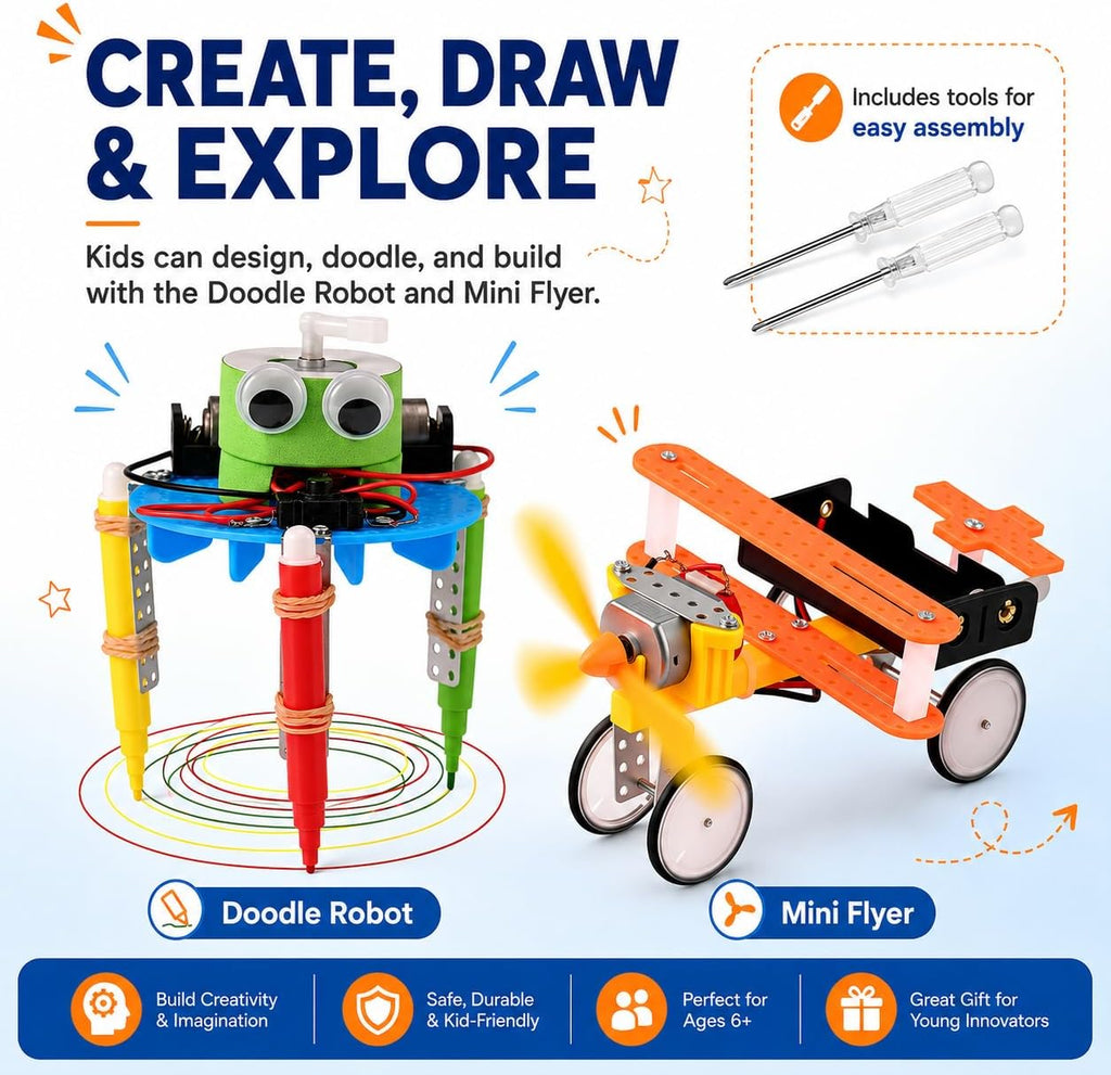 Young Inventor Robot Lab – Build 5 STEM Robots, Ages 6–12
