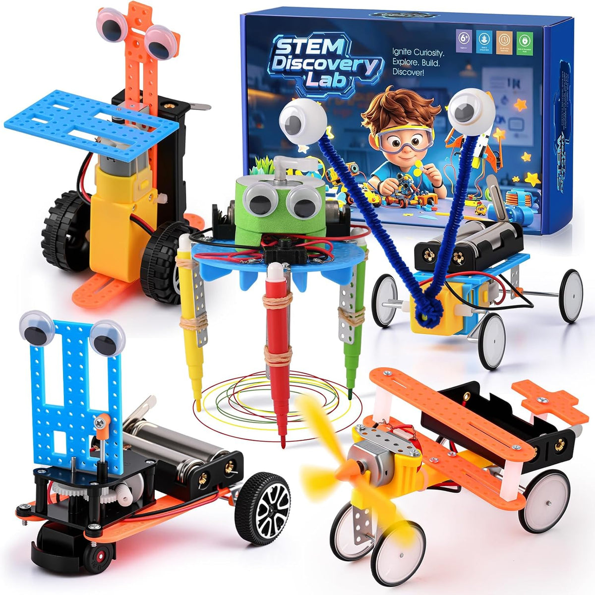 Young Inventor Robot Lab – Build 5 STEM Robots, Ages 6–12