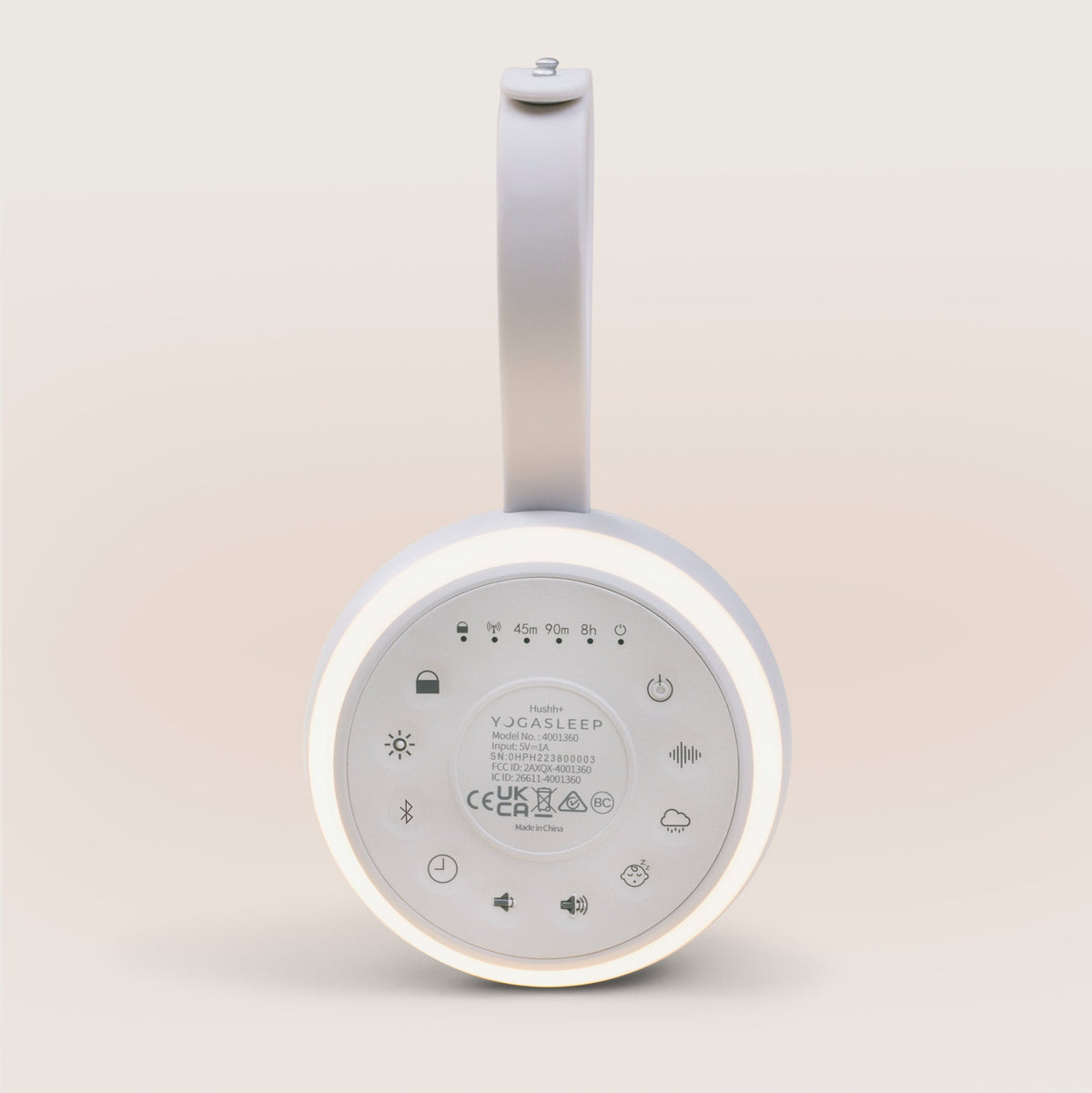 Yogasleep Hushh+ Rechargeable Portable Sound Machine with Bluetooth