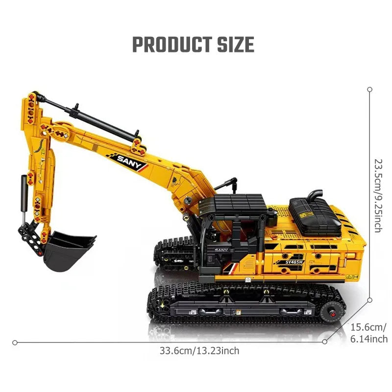 SEMBO 1022-Piece Excavator Building Bricks Set – Construction Vehicle Model, Ages 6+