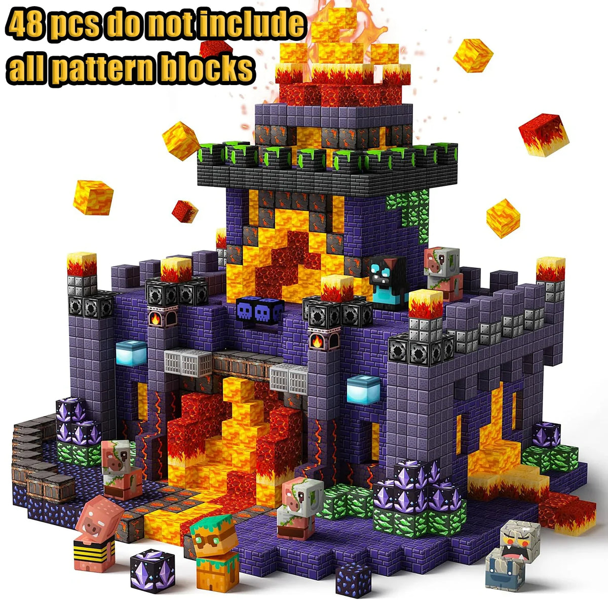 Magnetic Building Blocks Castle & Villa Set – STEM Construction Toy, Ages 3+