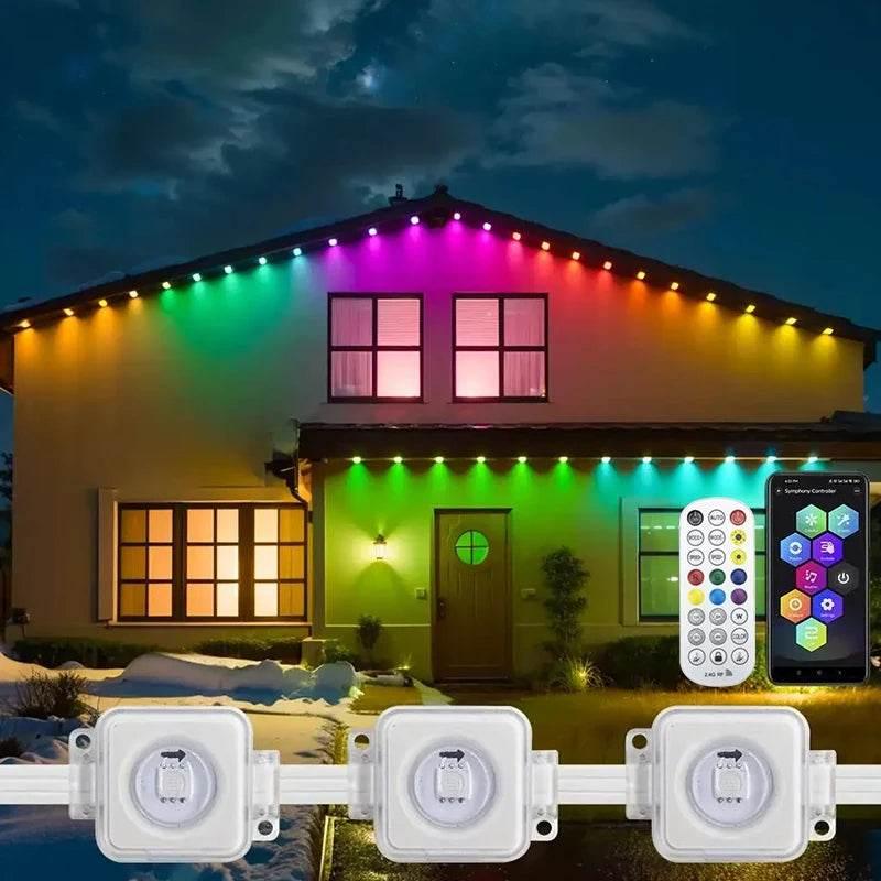 Smart RGBIC Outdoor Lights - Weatherproof, App & Voice Control
