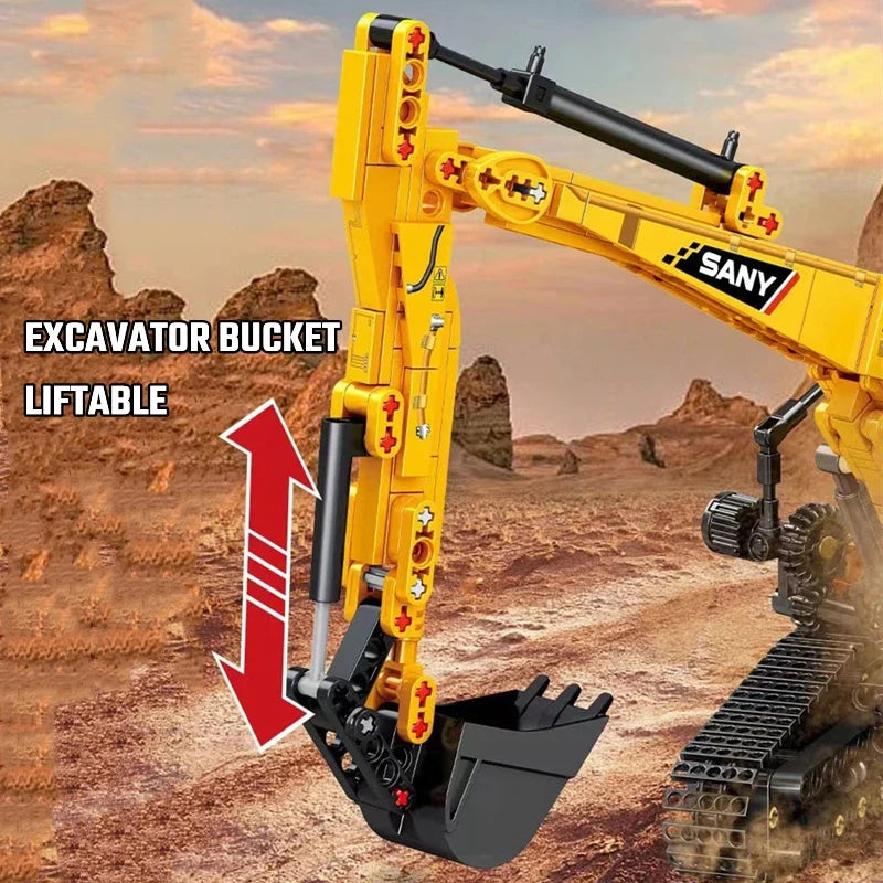 SEMBO 1022-Piece Excavator Building Bricks Set – Construction Vehicle Model, Ages 6+