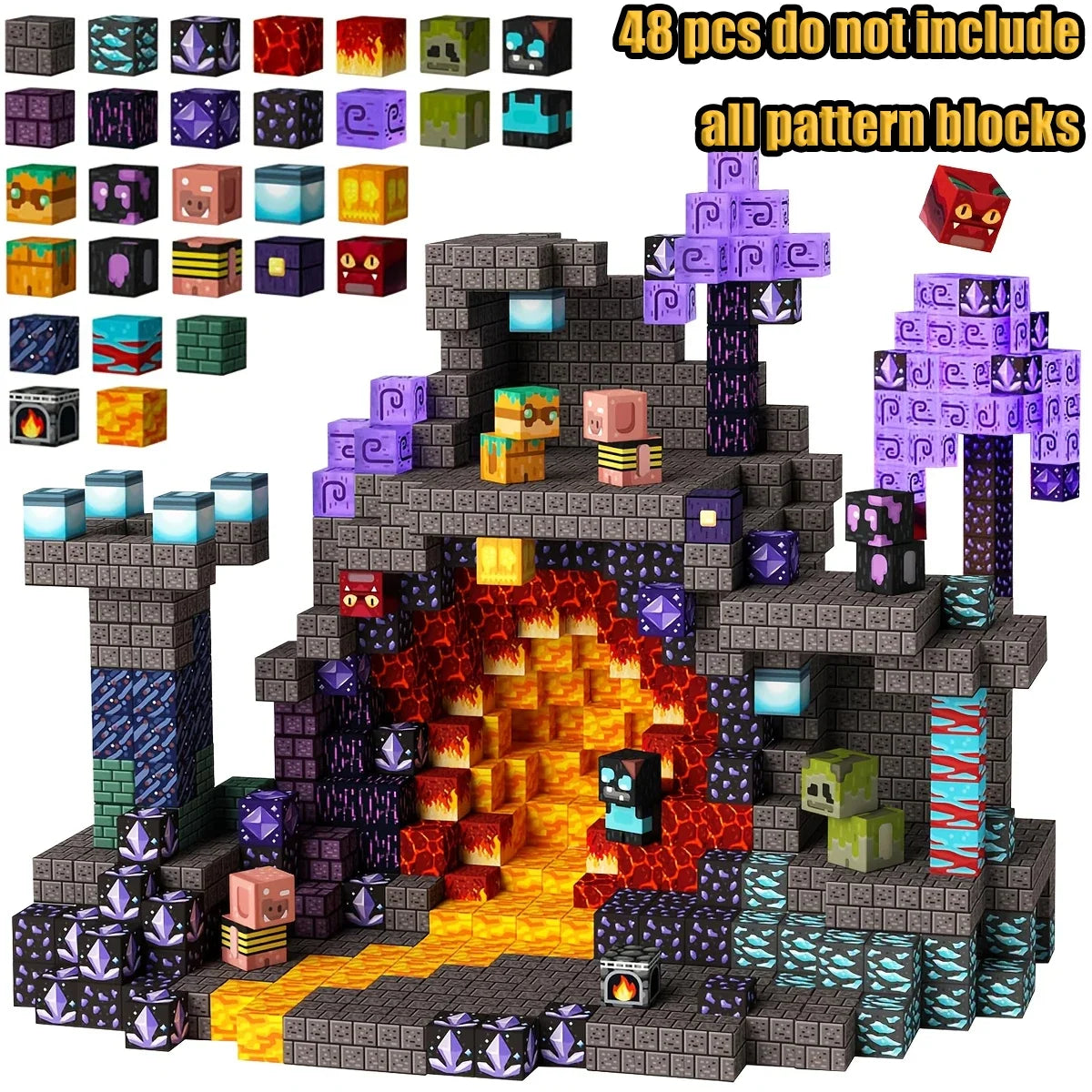 Magnetic Building Blocks Castle & Villa Set – STEM Construction Toy, Ages 3+