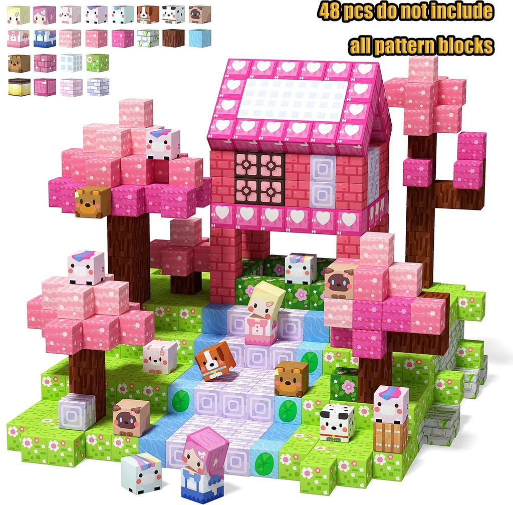 Magnetic Building Blocks Castle & Villa Set – STEM Construction Toy, Ages 3+