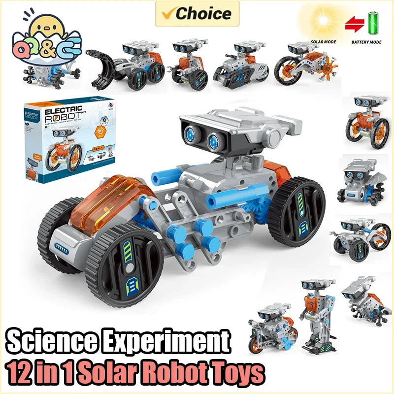 12-in-1 Solar Robot Science Kit – DIY STEM Building Toy, Ages 6+