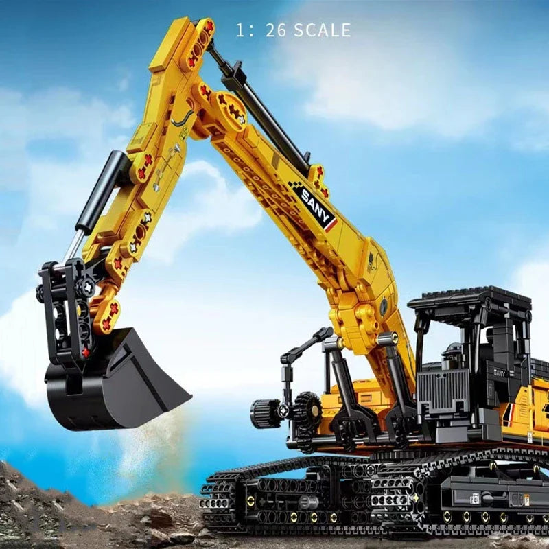 SEMBO 1022-Piece Excavator Building Bricks Set – Construction Vehicle Model, Ages 6+