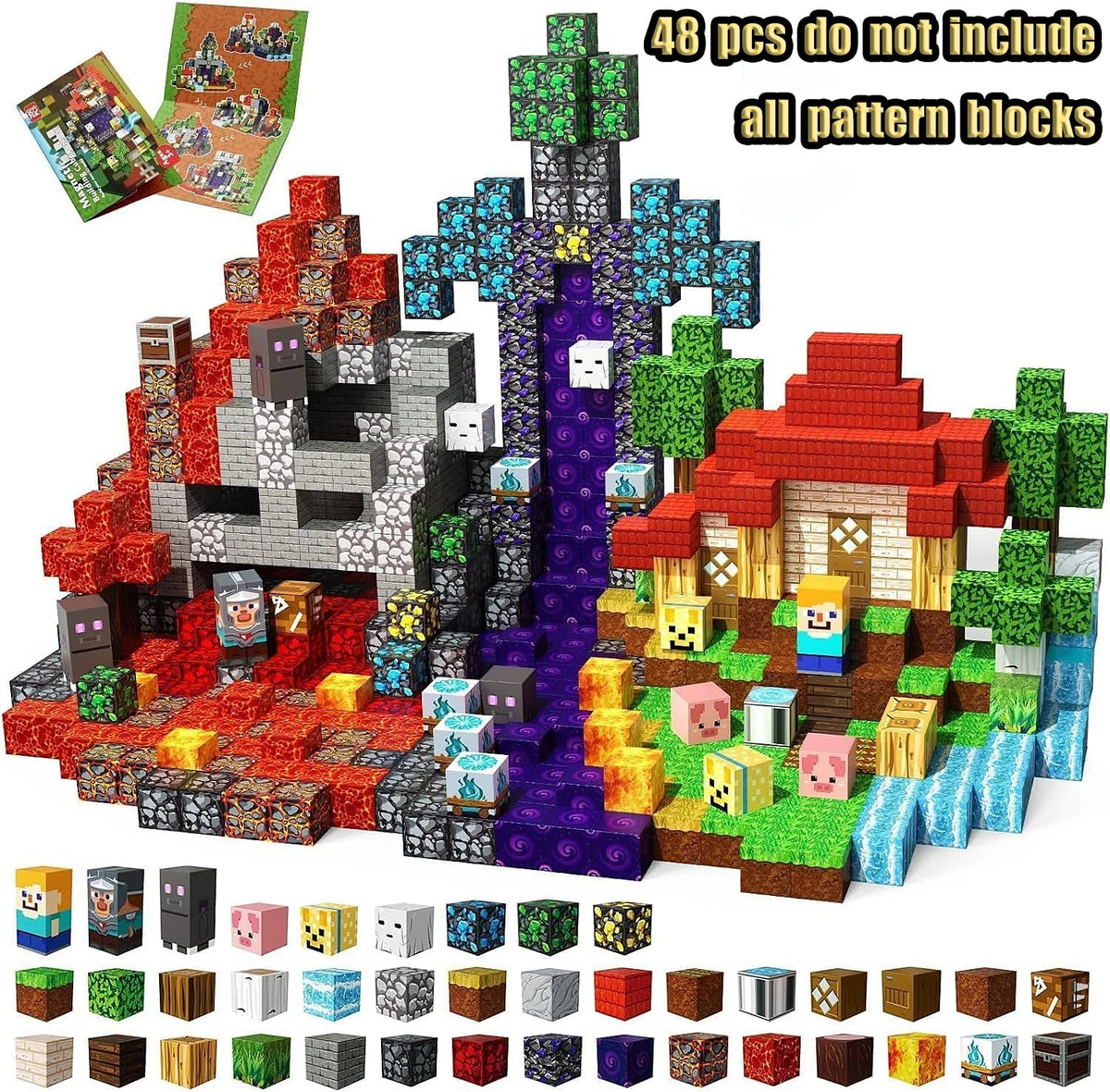 Magnetic Building Blocks Castle & Villa Set – STEM Construction Toy, Ages 3+