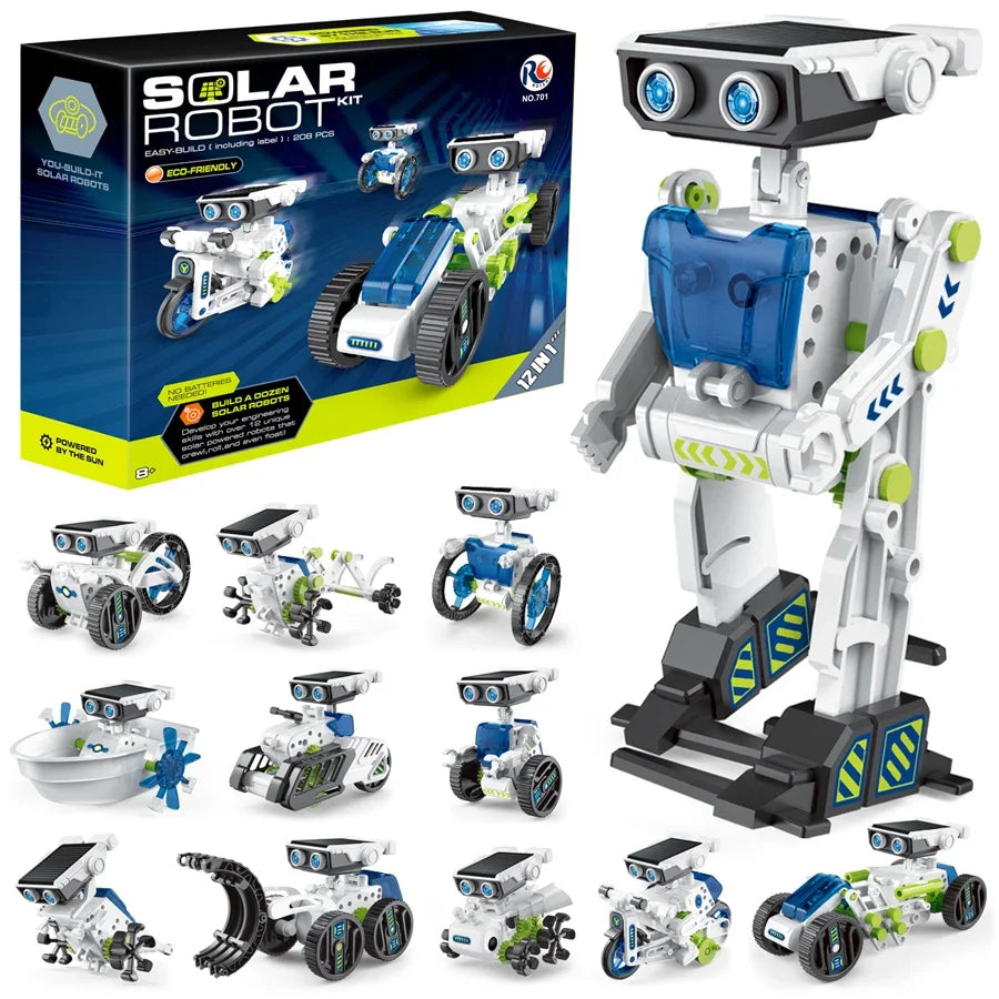 12-in-1 Solar Robot Science Kit – DIY STEM Building Toy, Ages 6+