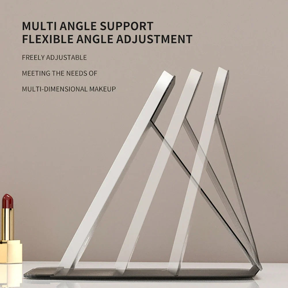 3-Color Dimmable LED Makeup Mirror with Touch Control Foldable Travel Mirror,Vanity Lighted Cosmetic Mirror for Home & Salon Use
