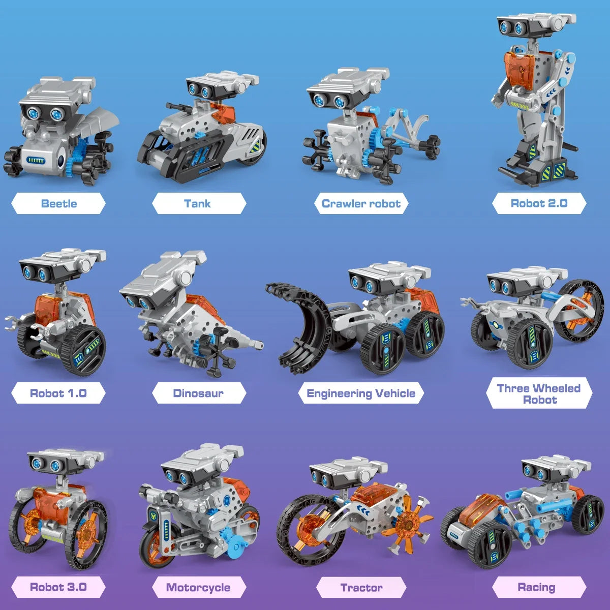 12-in-1 Solar Robot Science Kit – DIY STEM Building Toy, Ages 6+