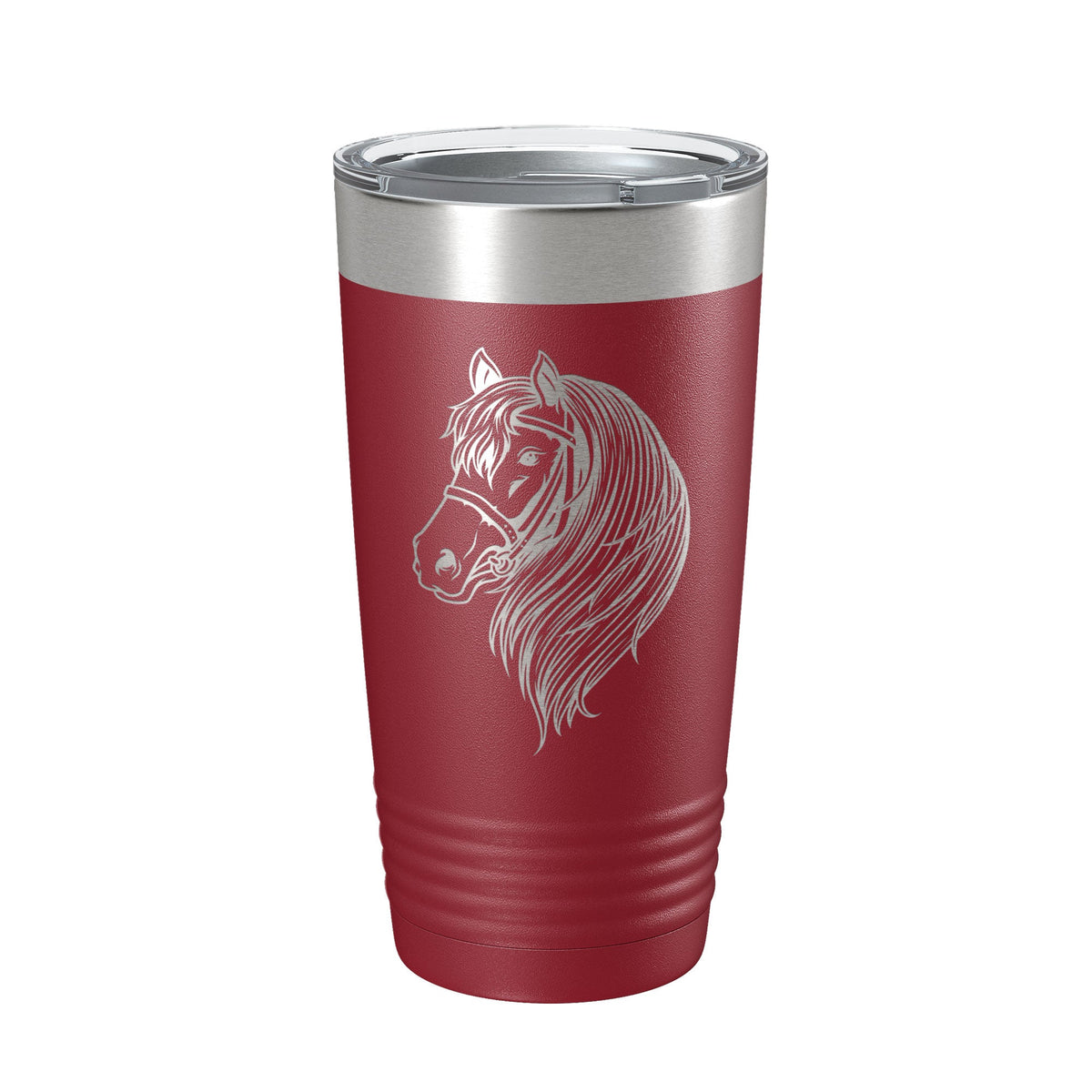 Horse Face Tumbler Horseback Rider Travel Mug Equestrian Gift Insulated Laser Engraved Coffee Cup Horse Lover Farmer 20 oz