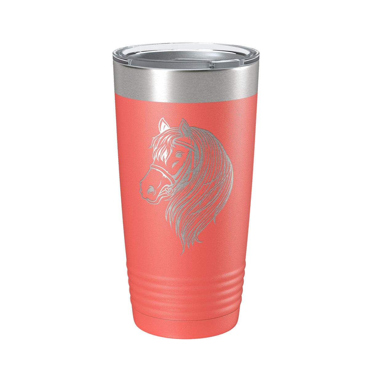 Horse Face Tumbler Horseback Rider Travel Mug Equestrian Gift Insulated Laser Engraved Coffee Cup Horse Lover Farmer 20 oz